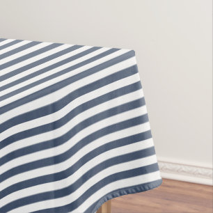 Blue Jeans Blue and White Stripe Tablecloth