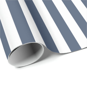 Blue Jeans Blue and White Stripe Wrapping Paper