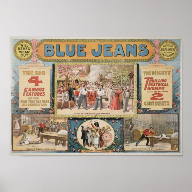 Blue Jeans, by Joseph Arthur Poster (Front)