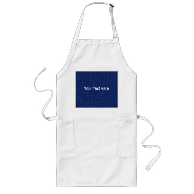 Blue Jeans - Custom Text Long Apron (Front)