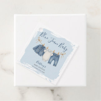 Blue Jeans Denim Baby Shower Favour Tags