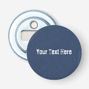 Blue Jeans Denim Custom Text Bottle Opener