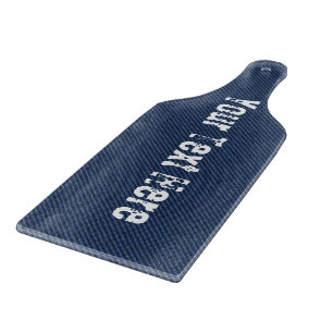 Blue Jeans Denim Custom Text Cutting Board