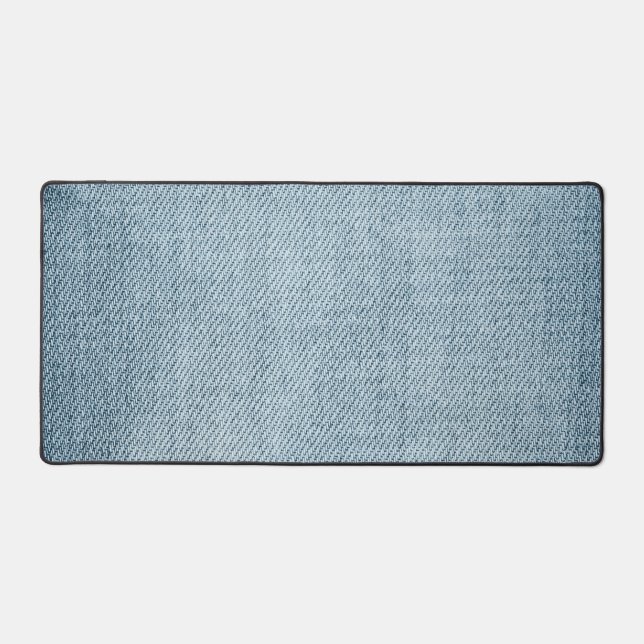 Blue Jeans Denim Look Photo Image Desk Mat (Front)