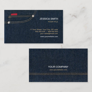 Blue Jeans Denim Pocket business card