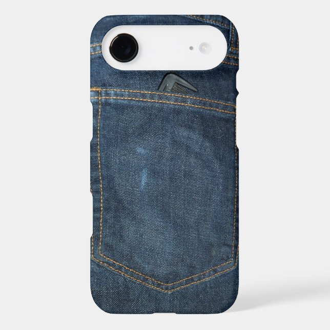 Blue Jeans Denim Pocket Case-Mate iPhone Case (Back)