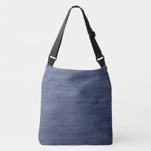 Blue jeans denim style, denim jeans photo print crossbody bag