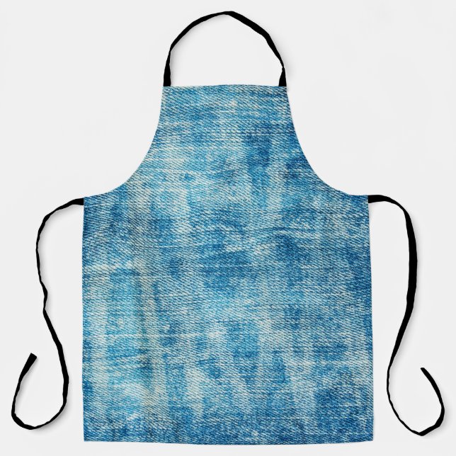 Blue jeans denim texture apron (Front)