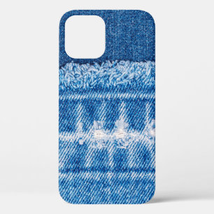 Blue jeans denim texture iPhone 12 case