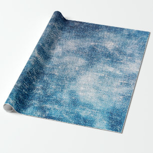 Blue jeans denim texture wrapping paper