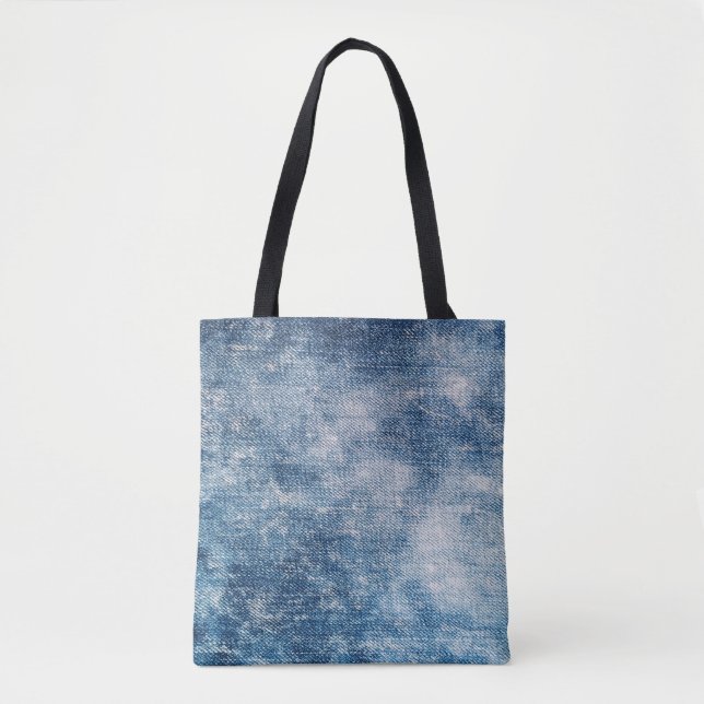 Blue Jeans Denim, Textured Background. Tote Bag (Front)