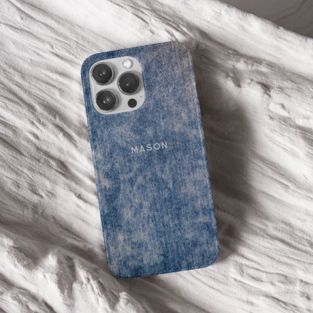 Blue Jeans Denim Wash Acid Effected Phone case (Creator Uploaded)