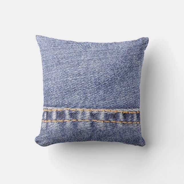 Blue jeans: detailed sew texture. cushion (Front)