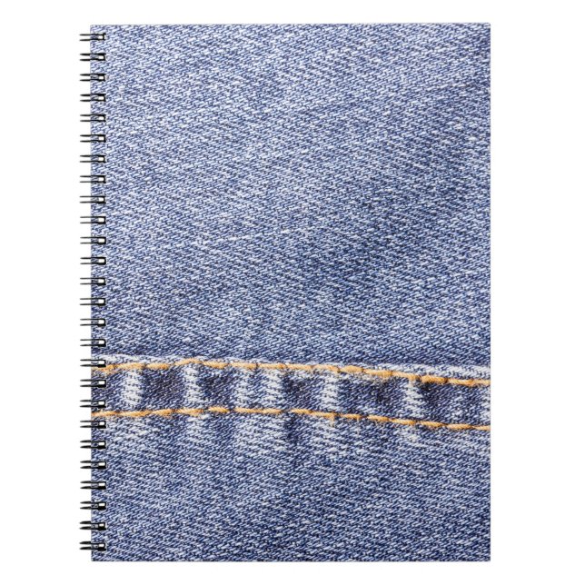 Blue jeans: detailed sew texture. notebook (Front)