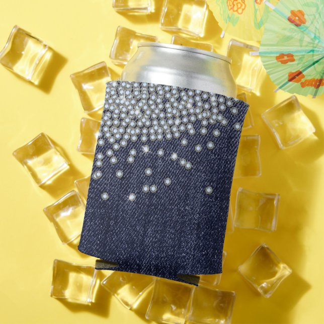 Blue Jeans Diamonds Can Cooler (In Situ Summer)