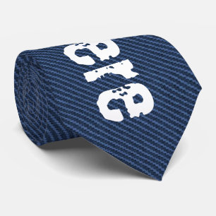 Blue Jeans Fabric - Add Your Text - Customisable Tie