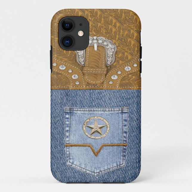"Blue Jeans & Leather" Western IPhone 5 Case (Back)