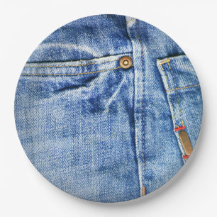 BLUE JEANS PAPER PLATE