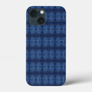 blue jeans pattern iPhone 13 mini case