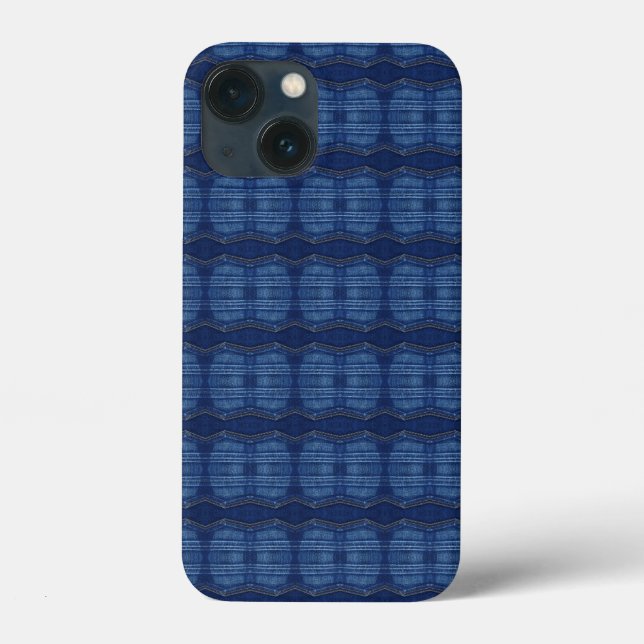 blue jeans pattern Case-Mate iPhone case (Back)