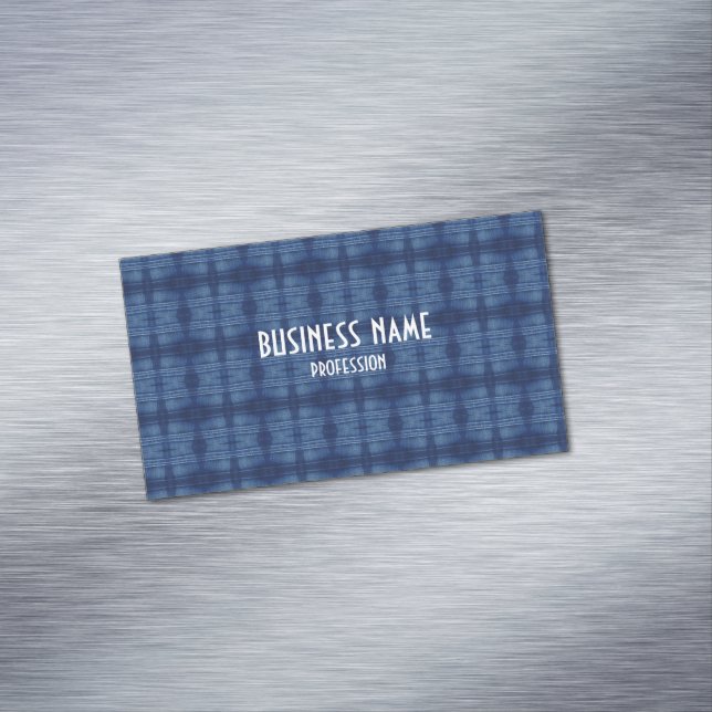 blue jeans pattern 	Magnetic business card (In Situ)