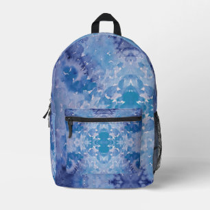 Blue Jeans Retro Tie Dye Printed Backpack