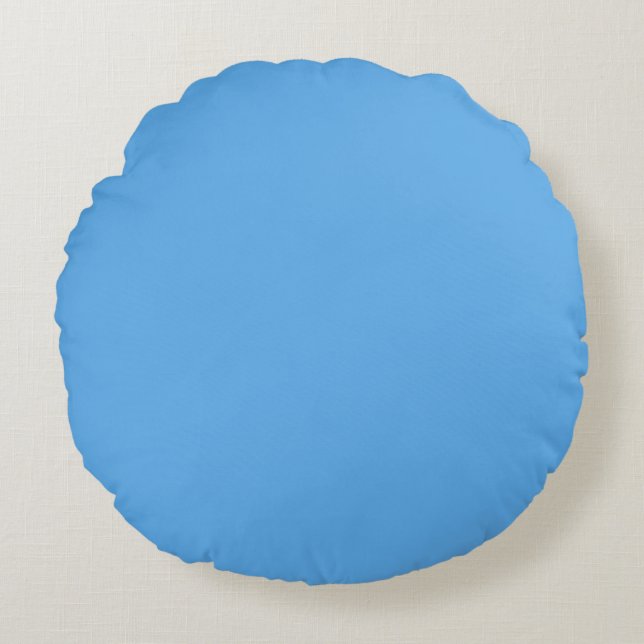  Blue jeans (solid colour)  Round Cushion (Front)