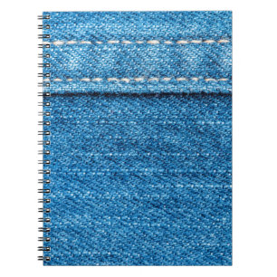Blue jeans texture background. notebook