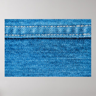 Blue jeans texture background. poster
