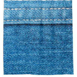Blue jeans texture background. shower curtain