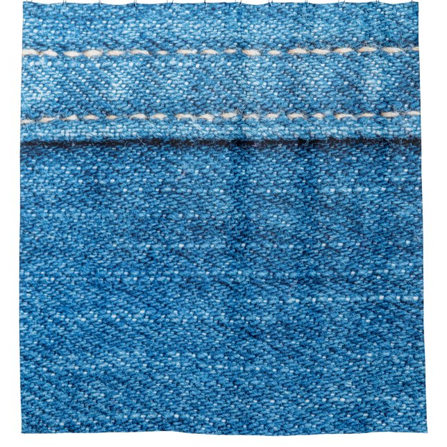 Blue jeans texture background. shower curtain (Front)