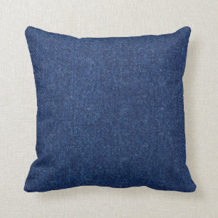 Blue Jeans Texture Pillow 