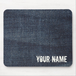 Blue jeans Vintage Denim fabric texture Mouse Mat