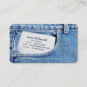 blue jeans web designer business card