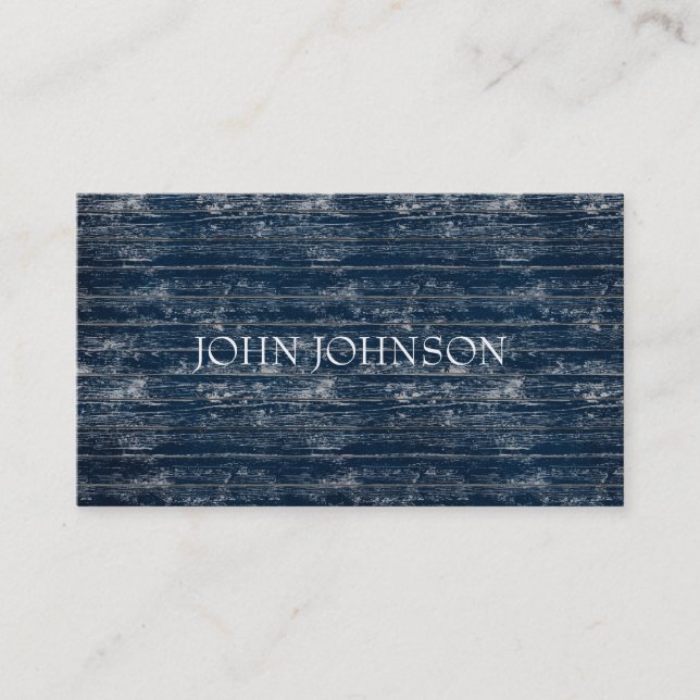 Blue Jeans Wood Minimalism Stylist  Vip Business Card (Front)