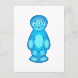 Blue Jelly Baby Postcard