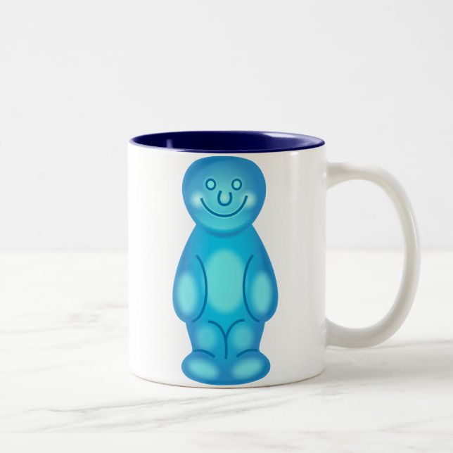 Blue Jelly Baby Two-Tone Coffee Mug (Right)