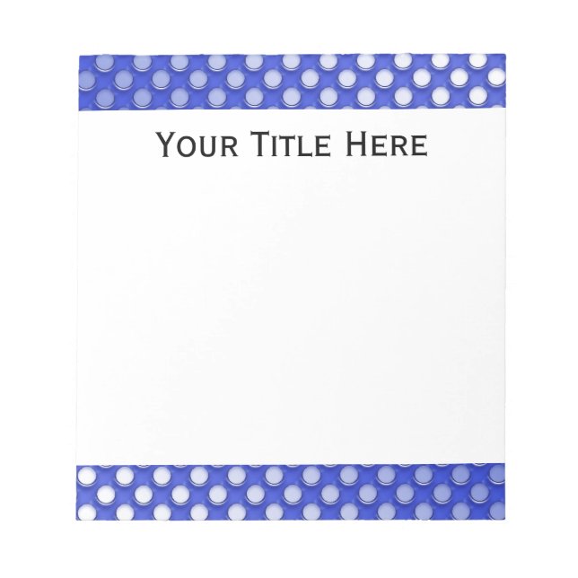 Blue Jelly Polka Dot Paper Pad (Front)