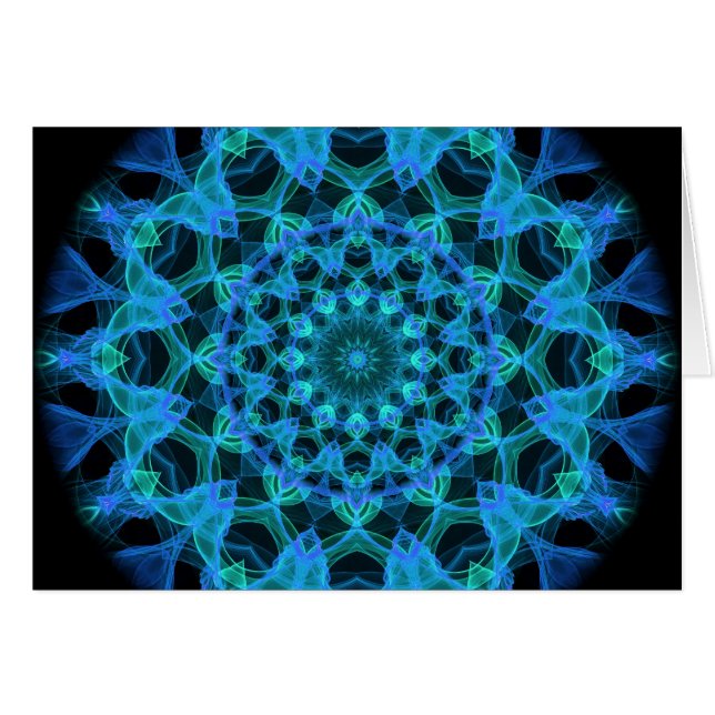 Blue Jellyfish Kaleidoscope (Front Horizontal)