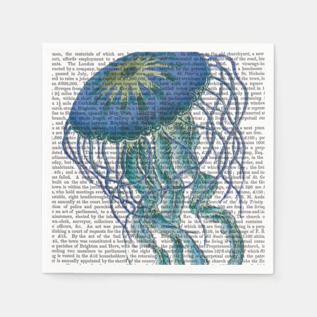 Blue Jellyfish Napkin (Front)