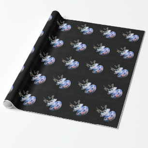 Blue Jellyfish Wrapping Paper