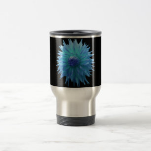 Blue Jennie On Black Aluminium Travel Mug