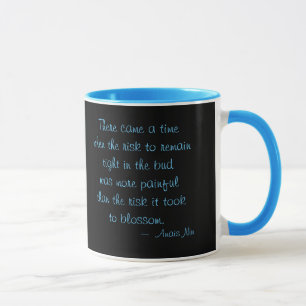 Blue Jennie On Black w/Anais Nin quote Ceramic Mug