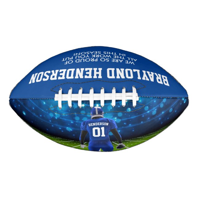 Blue Jersey Personalised Player Football American Football (Front)