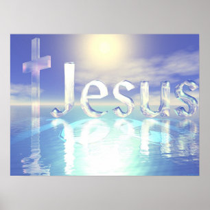 Blue Jesus Poster