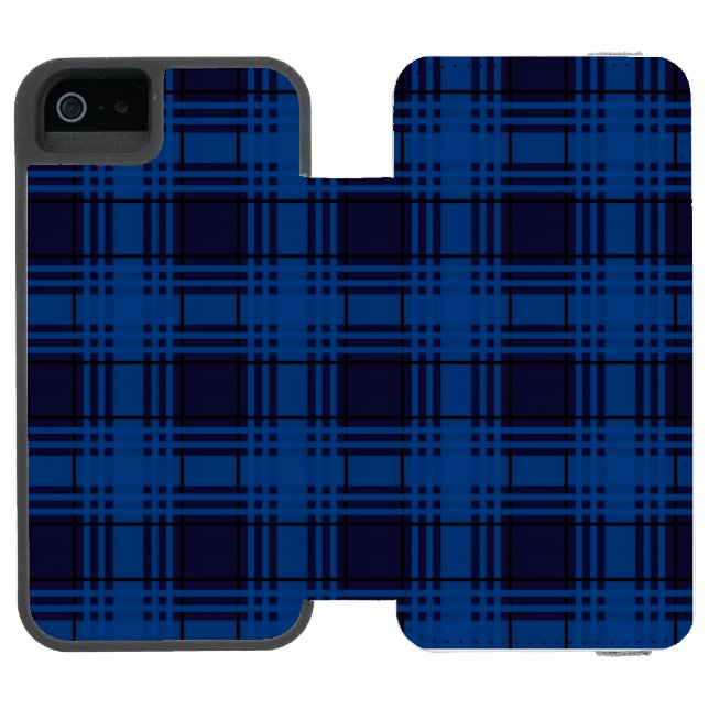 Blue Jewel Tartan  Incipio iPhone Wallet Case (Folio Open)