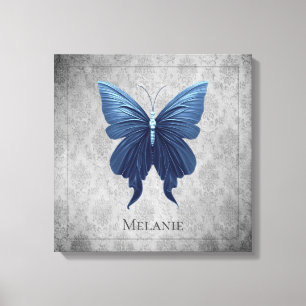 Blue Jewelled Butterfly Canvas Print