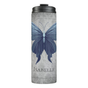 Blue Jewelled Butterfly Thermal Tumbler