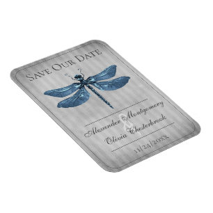 Blue Jewelled Dragonfly Save the Date Magnet