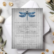 Blue Jewelled Dragonfly Wedding